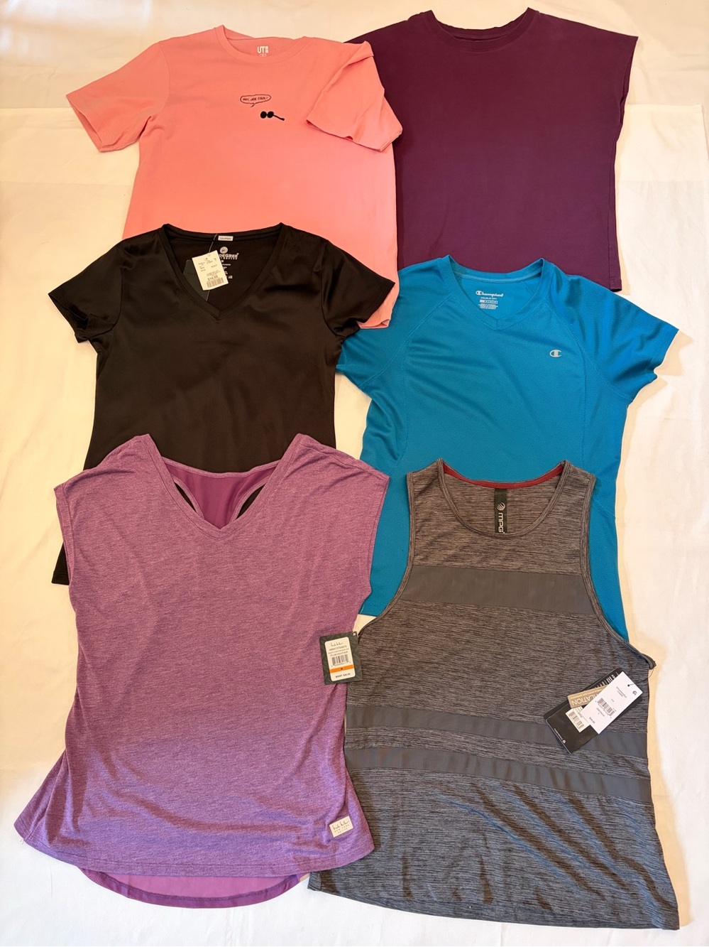 6-Piece Activewear Bundle | Mostly Medium | Champion MPG Uniqlo
